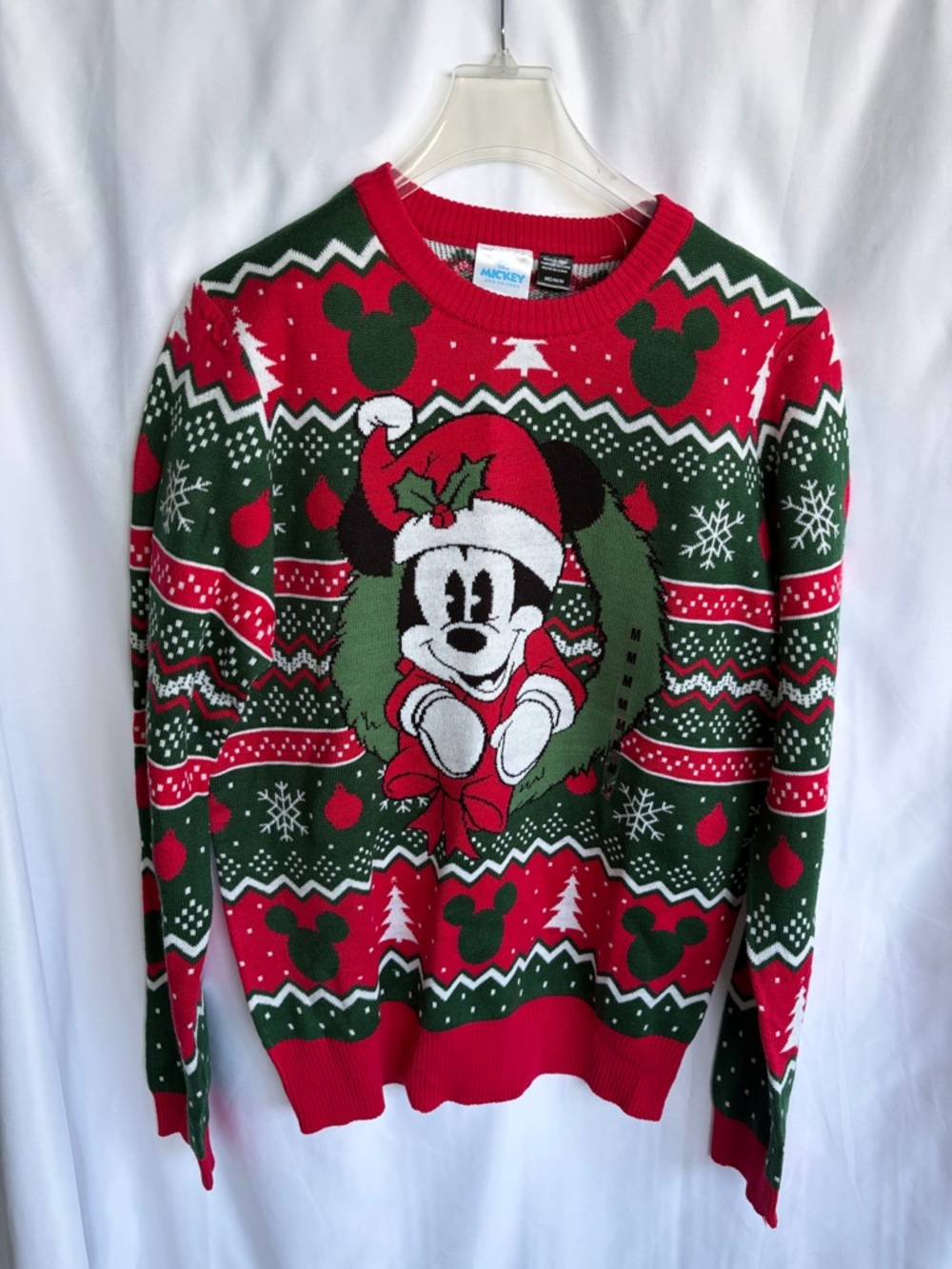 Disney Mens Mickey Mouse Ugly Christmas Sweater M  NEW